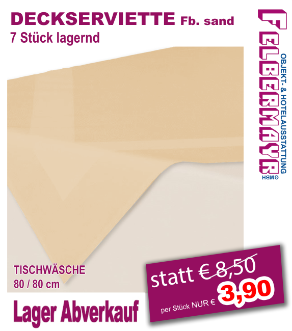 DECKSERVIETTE Fb. sand